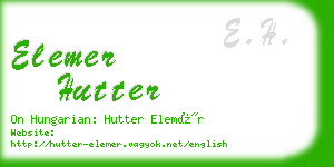 elemer hutter business card